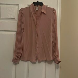 Blush pink button up